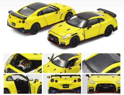 Era Car 1/64 2020 Nissan GT-R (R35) Nismo RHD Yellow w/Open Doors
