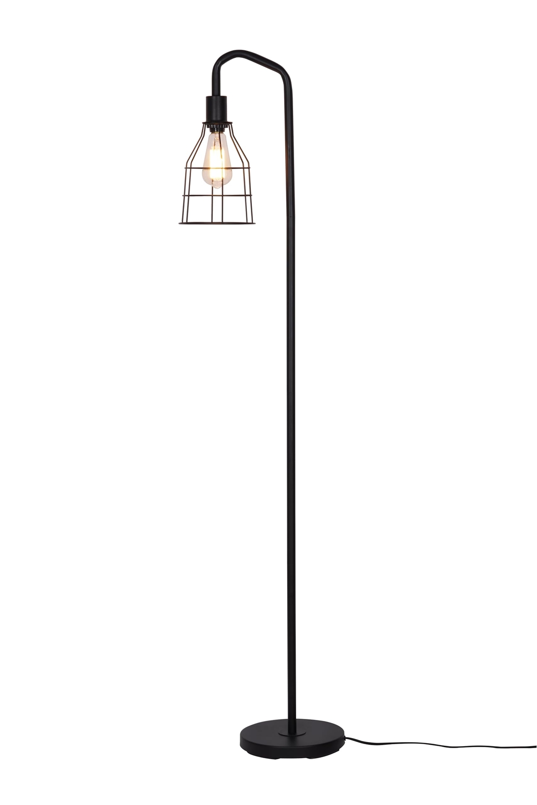 24289-000 Modern Floor Lamp with Caged Shade for Office, Living Room, Dorm or...