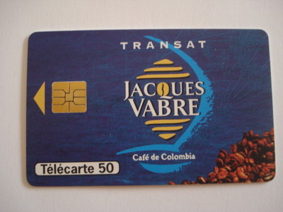 TELEFONKARTE TELECARTE FRANKREICH TELEKOM JACQUES VABRE CAFE DE COLOMBIA
