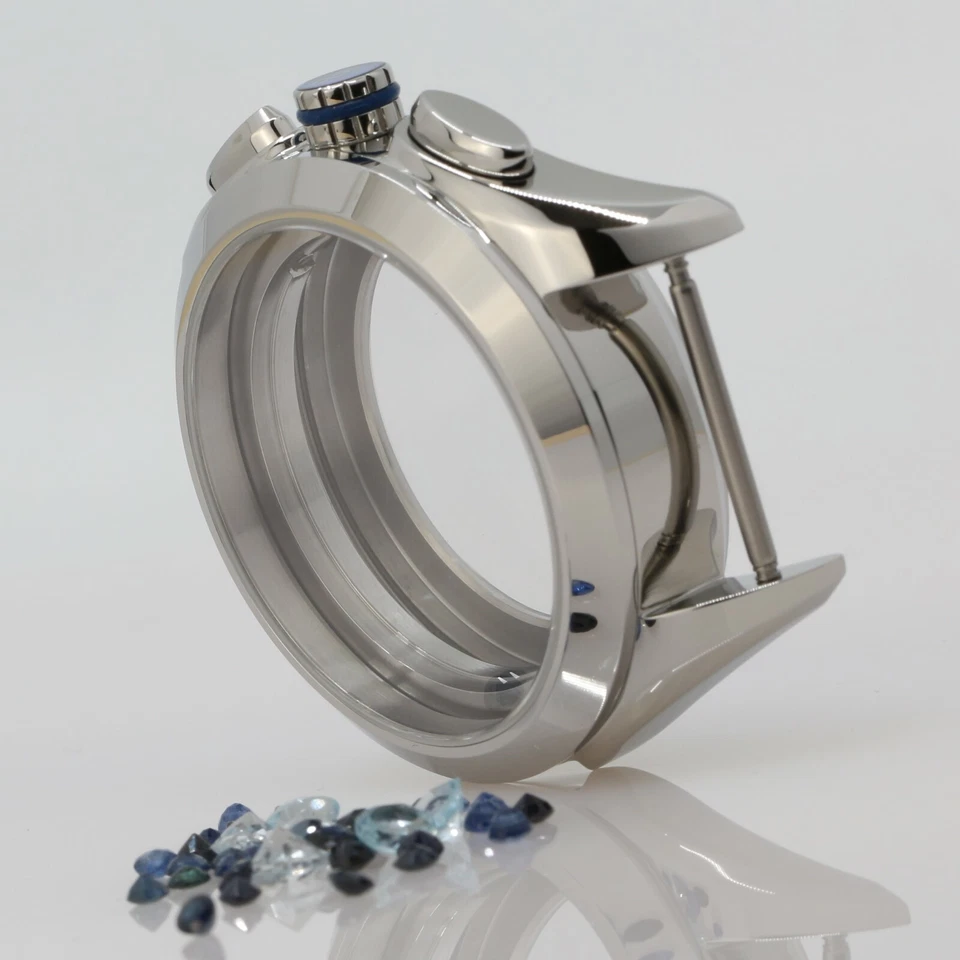 Kit de bricolaje ETA Valjoux 7750 Watch Case + esfera + manecillas caja de reloj Boitie 2x zafiro - Imagen 4 de 4