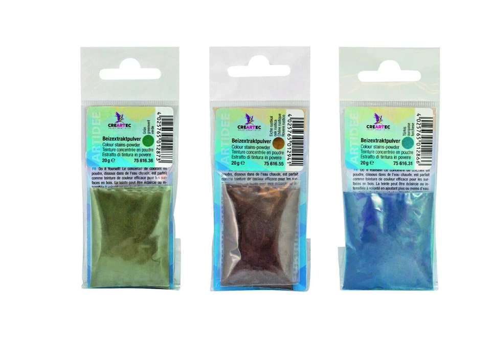 ARTIDEE Beizextraktpulver Beize Extrakt Holzbeize Pulver Beizpulver 1g/€0,24