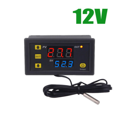1-2X Thermostat LED Temperaturregelung Schalter Regler Thermometer 12V