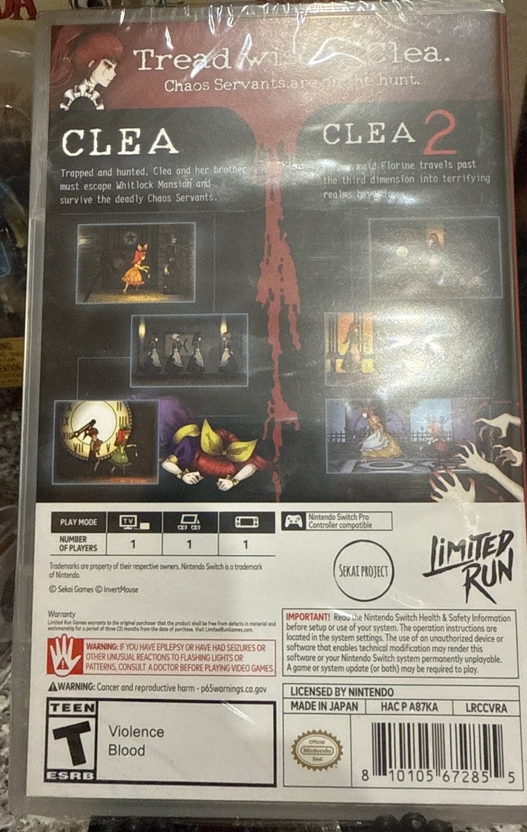 Clea Complete Collection Switch Nintendo Limited Run New Sealed