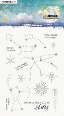 STUDIO LIGHT - CLEAR ACRYLIC STAMPS - SKY FULL OF STARS