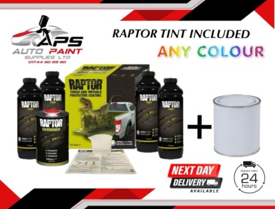 U-Pol Raptor robustes robustes Futter 4 Flaschen Kit getönt in RAL 5012 BLAU 4 Liter