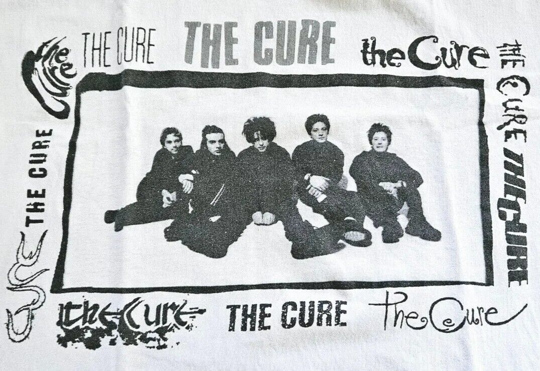 レアTHE CURE バンドTシャツ Rare Vintage 90s The Cure Double Sided Ringer Band Logo T Shirt