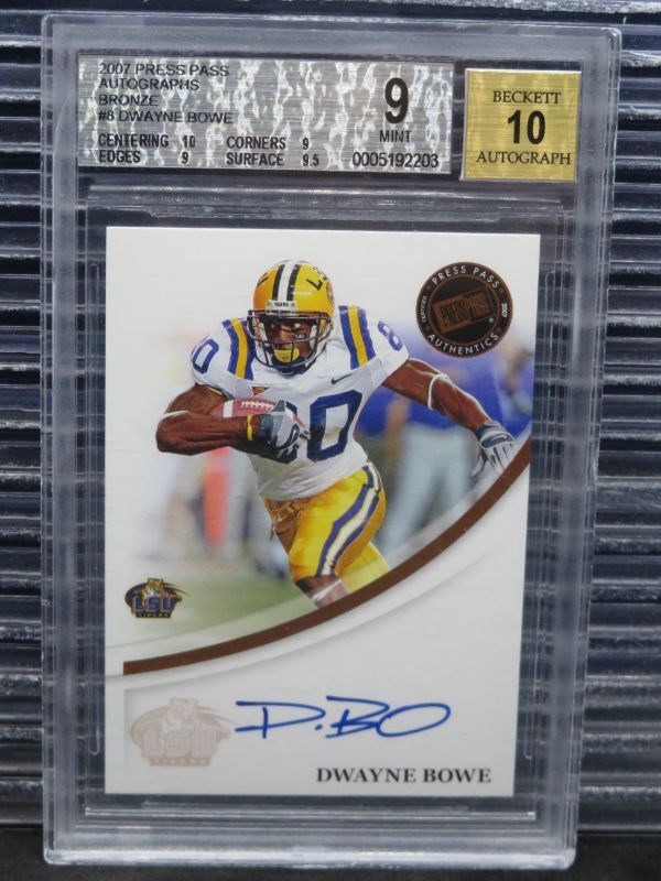 Dwayne Bowe Press Pass Certified Autograph # Bronze