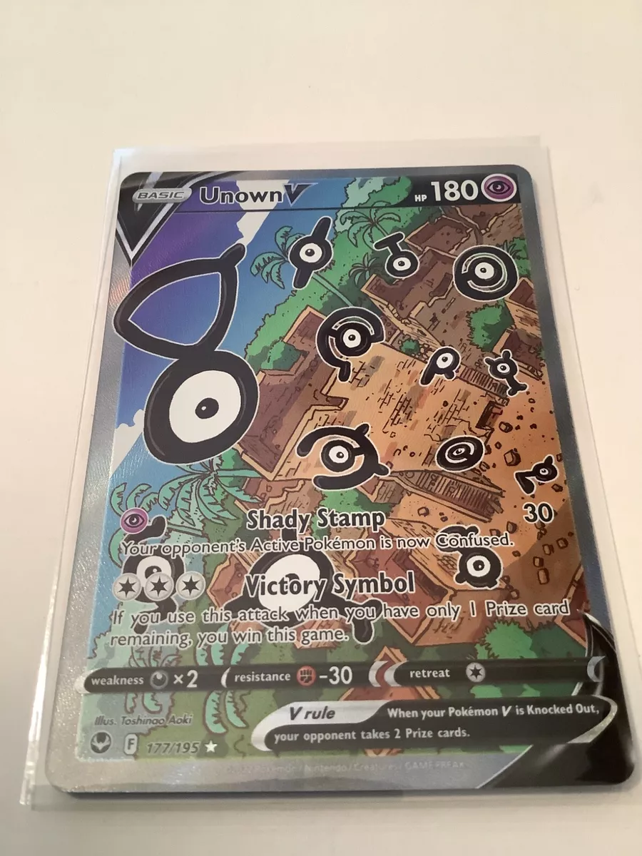 Unown V (Alternate Full Art) - SWSH12: Silver Tempest - Pokemon