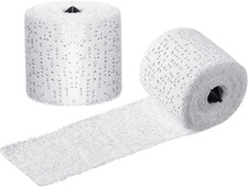 2 Rolls White Plaster Cloth Gauze Bandages Rolls Plaster Strips Easy to Use Hall