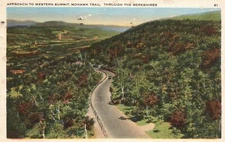 Vintage Postcard 1936 Approach to Western Summit Mohawk Trail Massachusetts MA