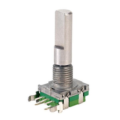 1x RE111F-40B3-25F-15P Taiwan Alpha Horizontal Encoder 11mm 25mm 15PPR 5VDC 10mA