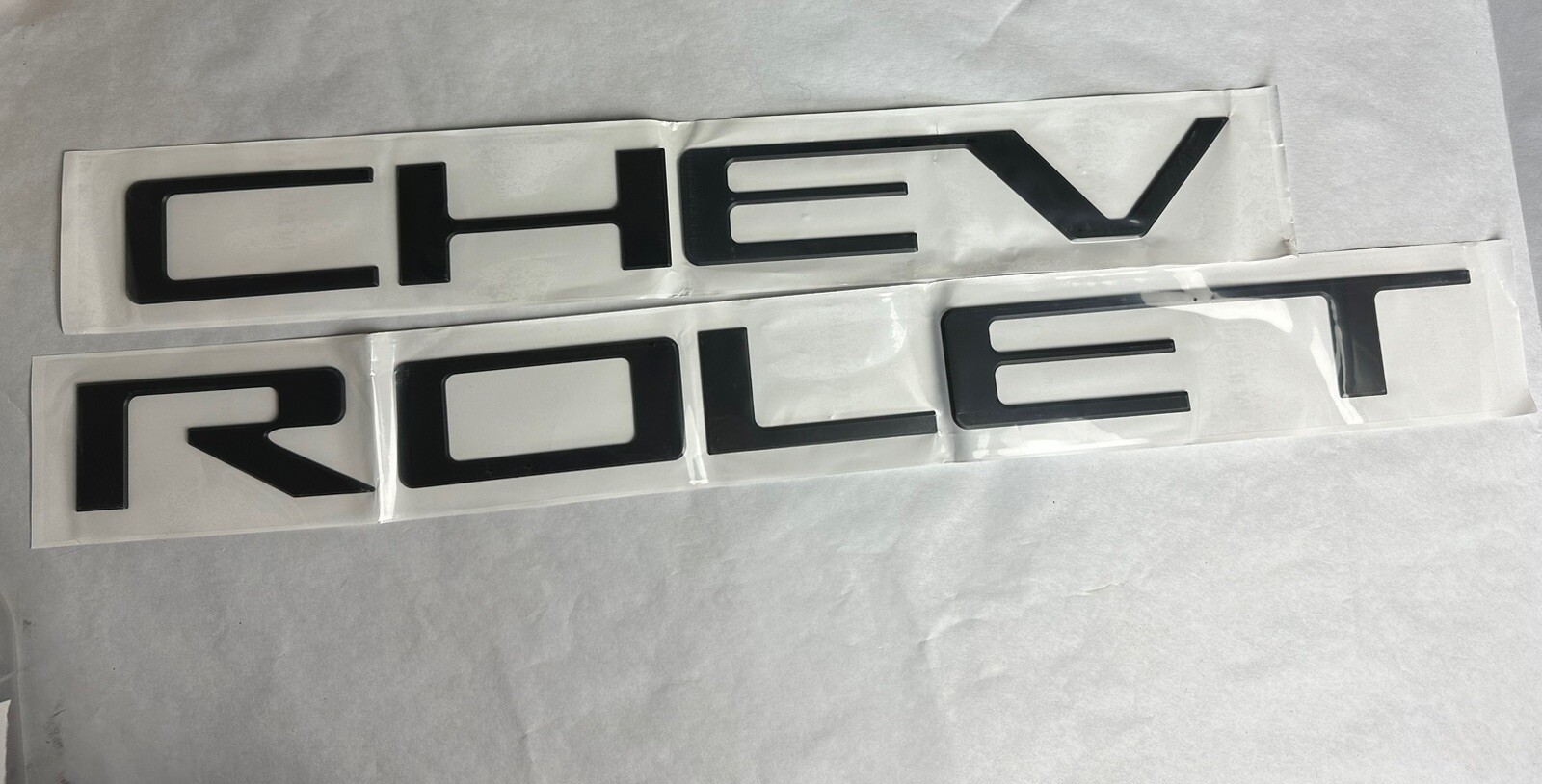 Black Tailgate Insert Letters Vinyl Decals for Chevy Silverado 2019-2021
