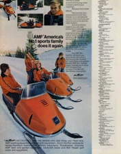 AMF America's No. 1 Sports Family Ski-Daddler Snowmobile ad 1971 L