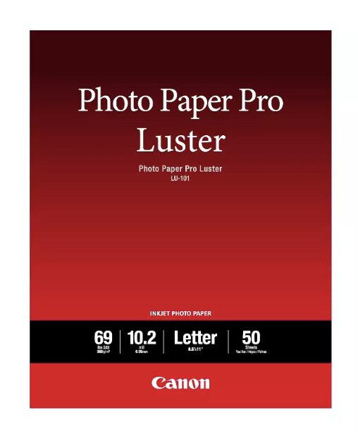 Canon Photo Paper Pro Luster Lu101 8.5 X 11 Portraits Photography 50