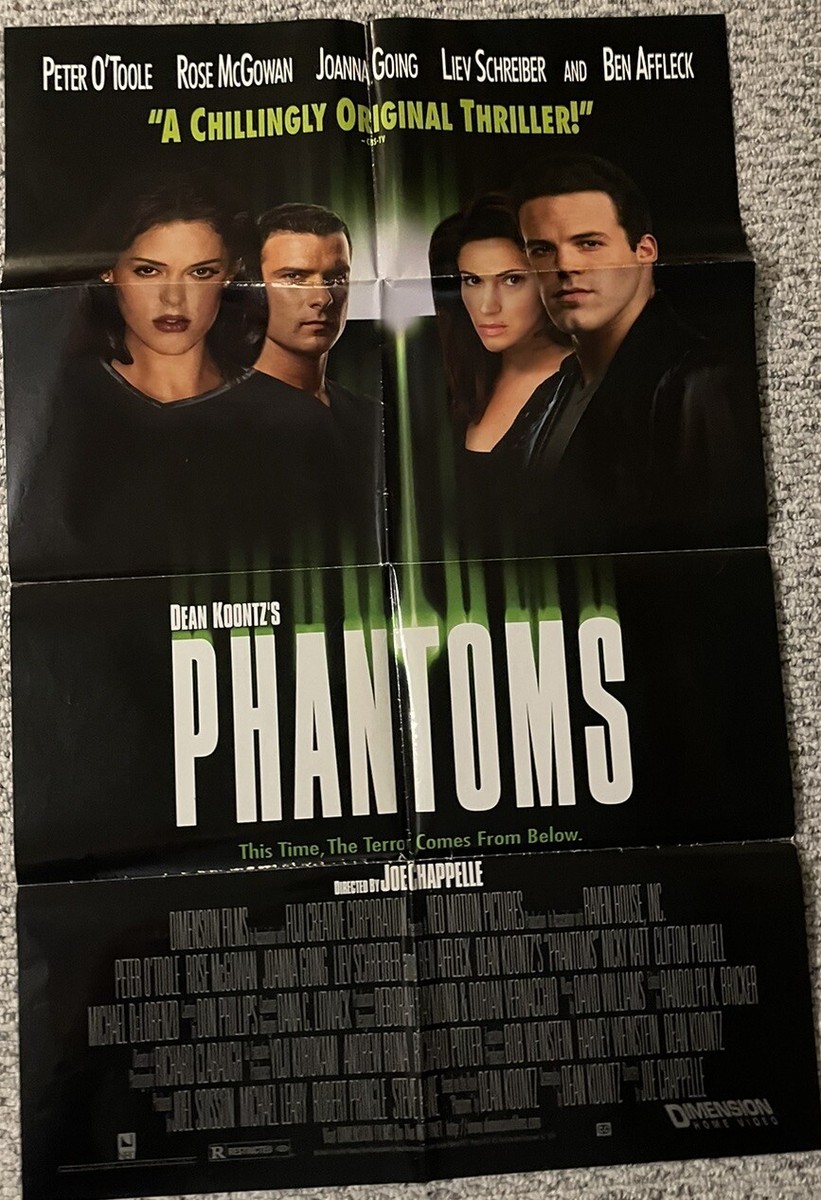 PHANTOMS DVD MOVIE POSTER Sided ORIGINAL 27x40 BEN AFFLECK ROSE