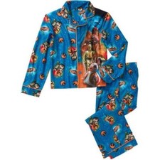 Star Wars 2 PC Long Sleeve Button Down Pajama Set Boy Size 8