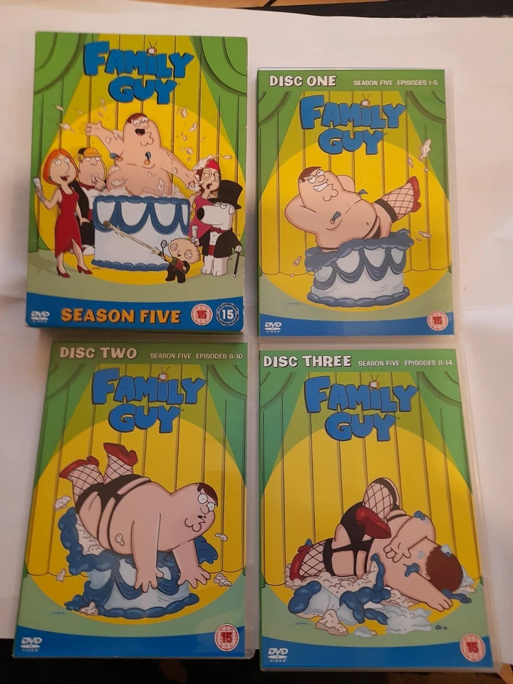 Family Guy: Season 5 (DVD,2006,3 Disc Box Set, Slipcover)-Over 40 Deleted Scenes - Image 2 of 4