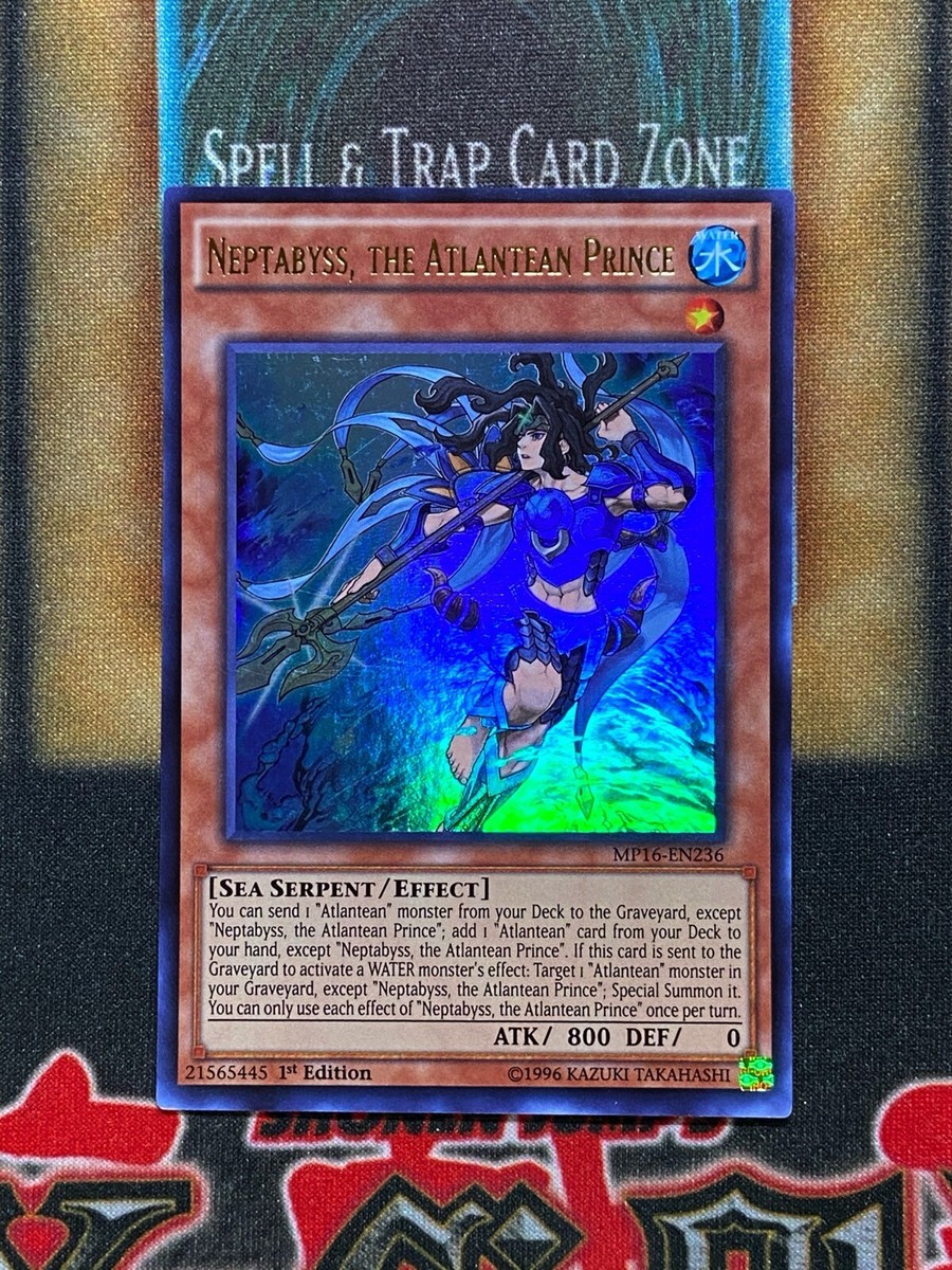 Yugioh Neptabyss, The Atlantean Prince MP16-EN236 Ultra Rare 1st