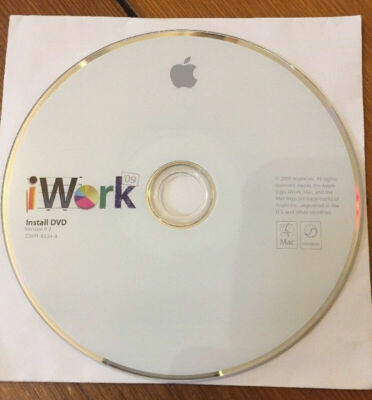 iWork 09 v9.0 Install DVD Mac Macintosh Office Software Disc 2009