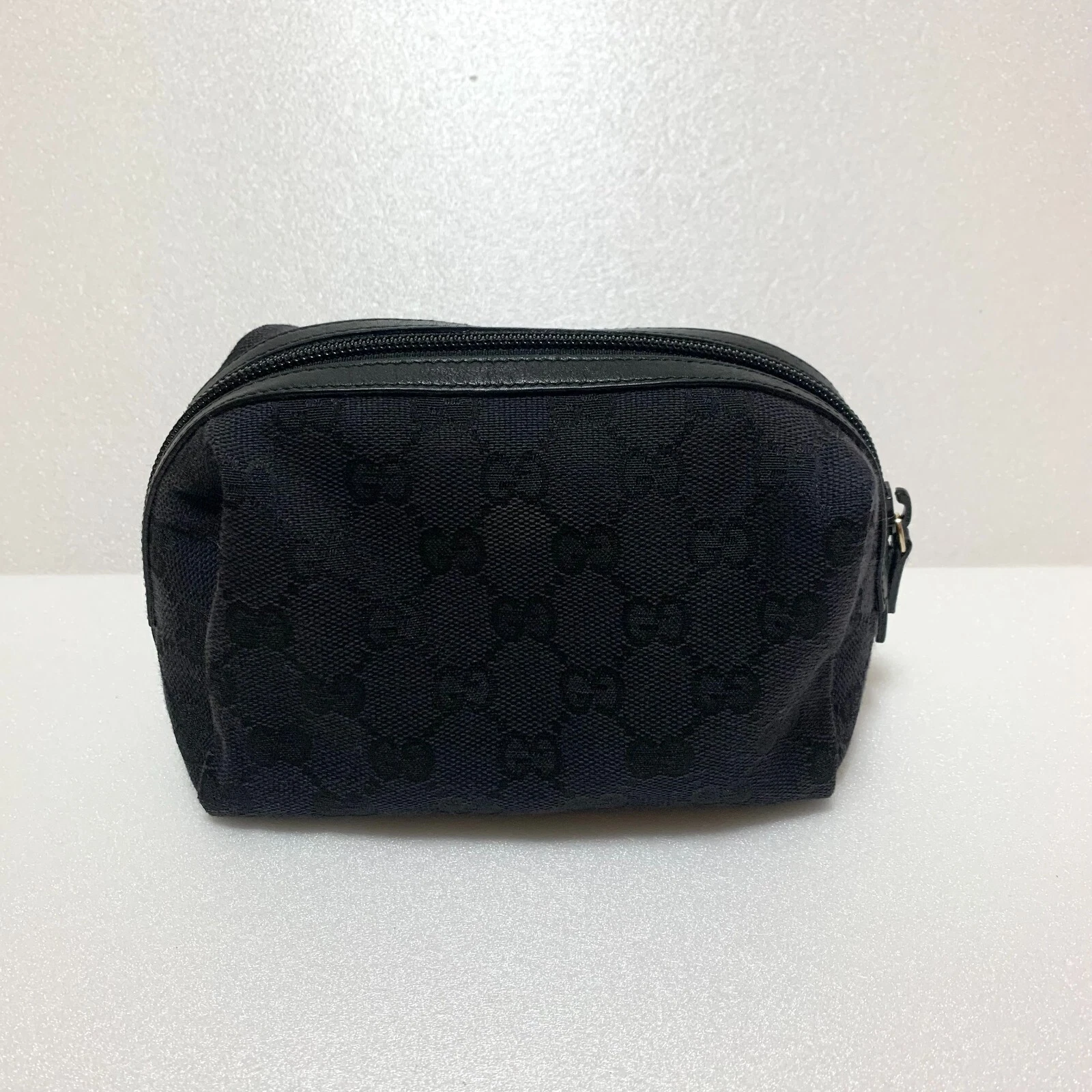 Authentique pochette Gucci GG toile noire motif total sacs pour femmes 039 1117
