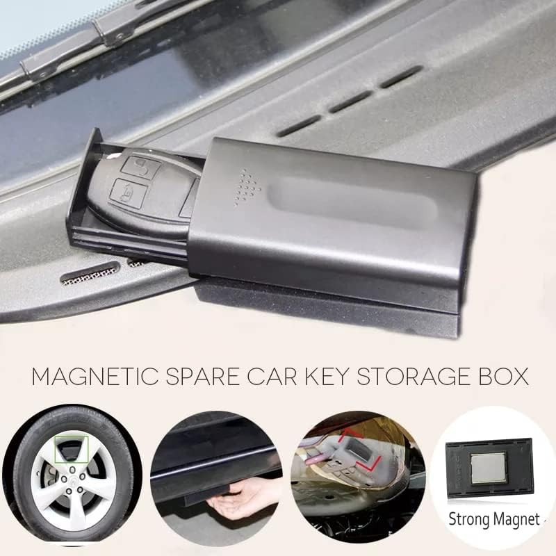 Magnetic Key Box Hide Key Holder Strong Magnet Car Key Safe Emergency Key Box Se