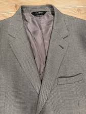 Jos. A. Bank Signature Collection Wool Houndstooth Blazer Gray 46R 100 Wool
