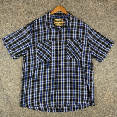 DIXXON Flannel Shirt Mens 2X Blue Plaid Form And Function Button Up Bamboo