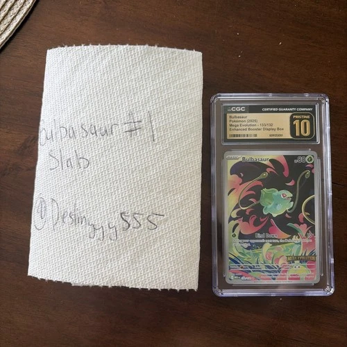 Pokémon TCG CGC Pristine 10 Bulbasaur Mega Evolution Stamped 133/132