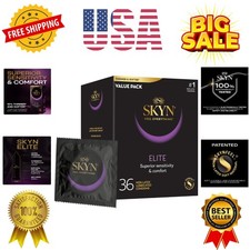 Elite 36 Count Ultra-Thin, Lubricated Latex-Free Condoms