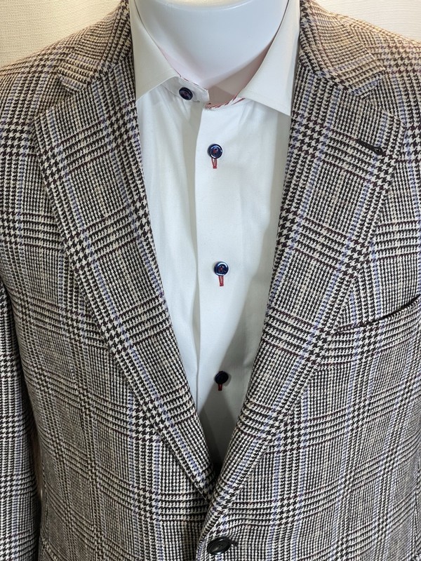 HOUSE OF CARRINGTON Men’s 100% Wool Multicolored 2-Button Plaid Sportcoat SZ 42R
