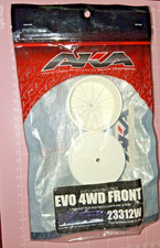 AKA RC 23312W EVO 4WD Front 1/10 Buggy wheels 9.5mm hex white 2 pcs EVO Only