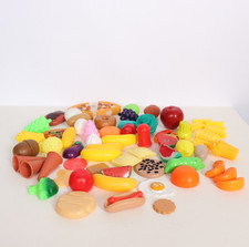 Kids Pretend Play Foods Playset 70 Pieces Big Variety
