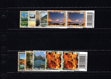 New Zealand 1345-53 Nature Barcode Pairs 1996 MNH Complete Set LG
