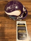 Warren Moon Autographed Minnesota Vikings Mini Football Helmet JSA Certified