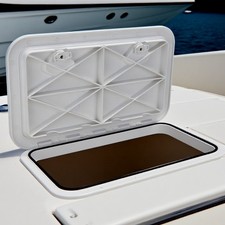 White ABS Boat Hatch & Lid 24x14 Marine Boat ...