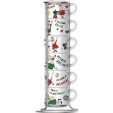 Bialetti TAZZ202 Set of 6 Espresso Cups Italia