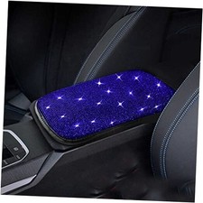 Bling Bling Car Armrest Cover Auto Center Console Protective Cover Bling-Blue
