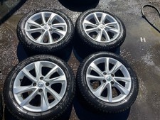 VAUXHALL CORSA F SET 15” ALLOY WHEELS BOLTS & MATCHING GOODYEAR 4 SEASONS TYRES