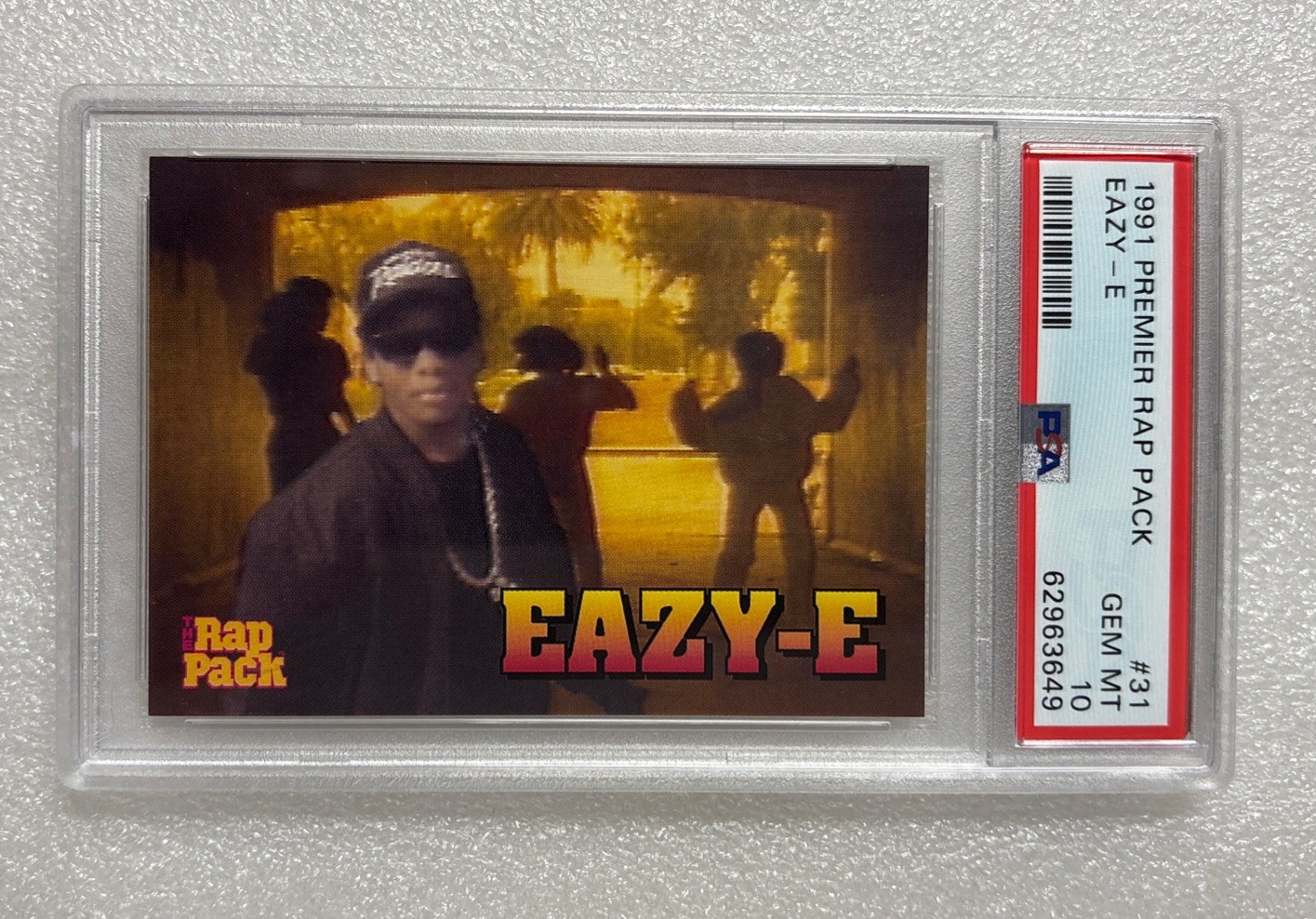1991 Premier Cards Rap Pack Eazy-E #31 PSA 10 GEM MT Music Eric Wright N.W.A.