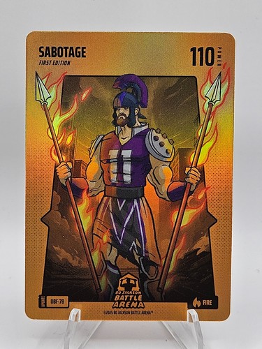 2025 Bo Jackson Battle Arena Sabotage Domantas Sabonis Orange Foil Fire #OBF-78