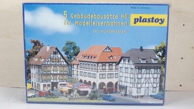 Plastoy Spur H0 Bausatz - Set Lindenberg - 5 Gebäude Stadthaus Kiosk OVP NEU