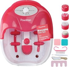 Foot Spa With Pedicure Set Wet Bath Bubble Massage Bucket Feet Therapy Soothing