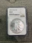 2002 American Silver Eagle NGC MS69 Brown Label