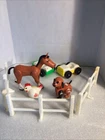 Vintage Little People Fisher Price Farm Animals, Dog, And Cars Lot
