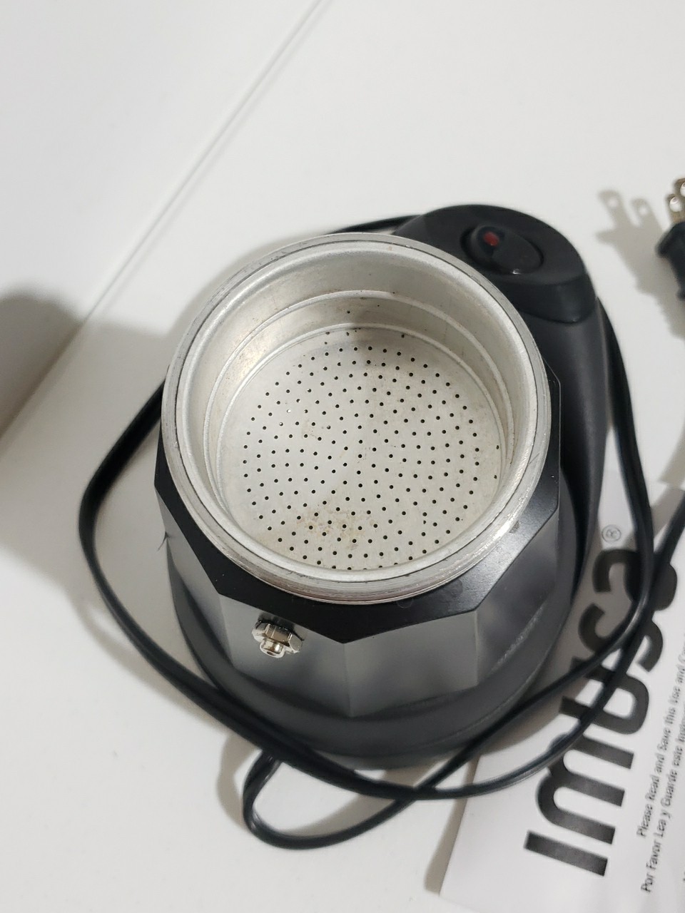 IMUSA Electric Espresso Maker - 3-6 Cup Capacity - Black - USED