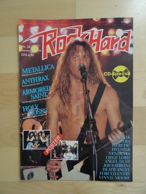 Rock Hard Nr. 28 mit Poster, September/Oktober 1988, Magazin, Metallica, Anthrax