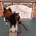 Marx Johnny West Vintage 1975 Western Black Horse w/ Brown Saddle & Tack