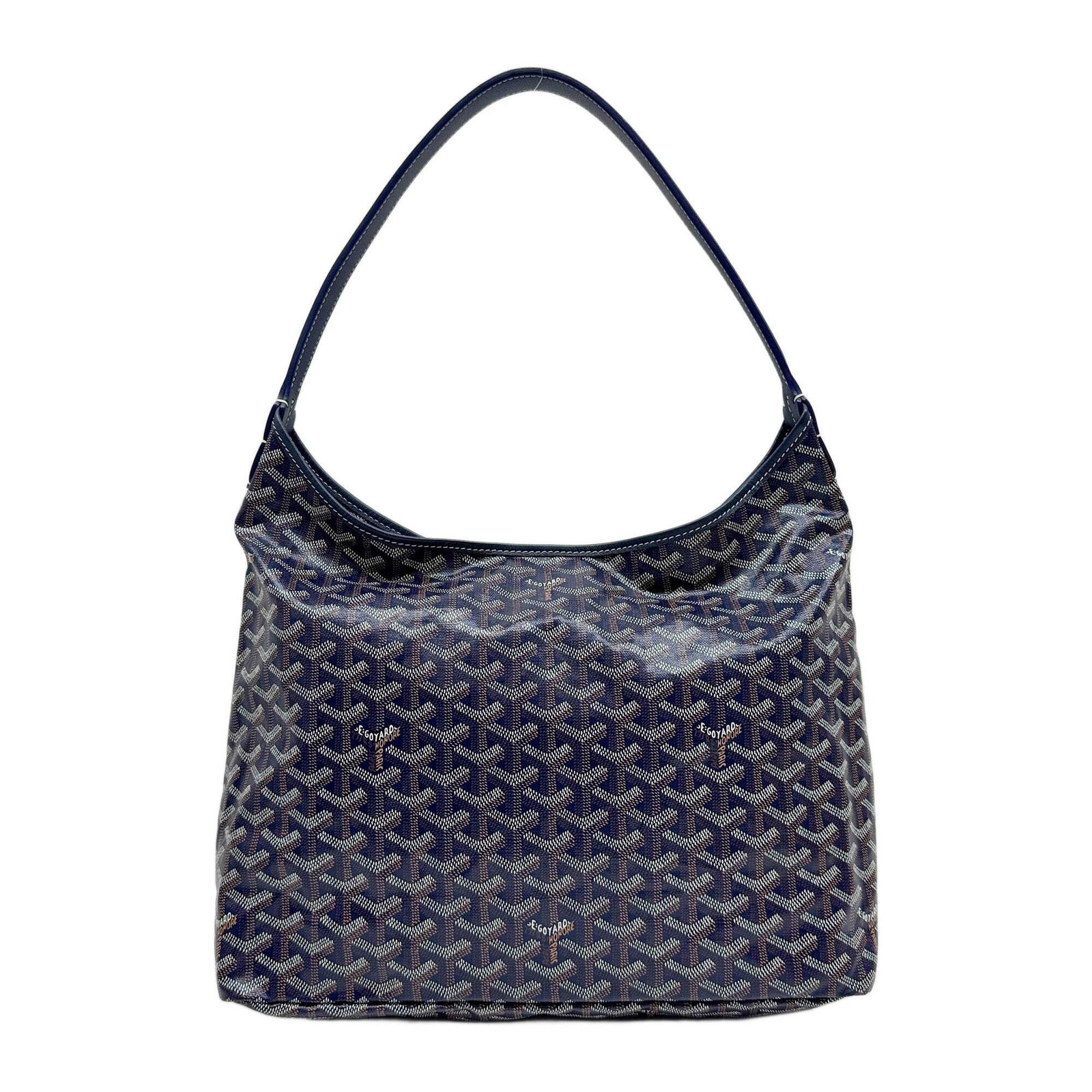 GOYARD Hobo Bohème Monogram Navy Coated Canvas Shoulder Bag