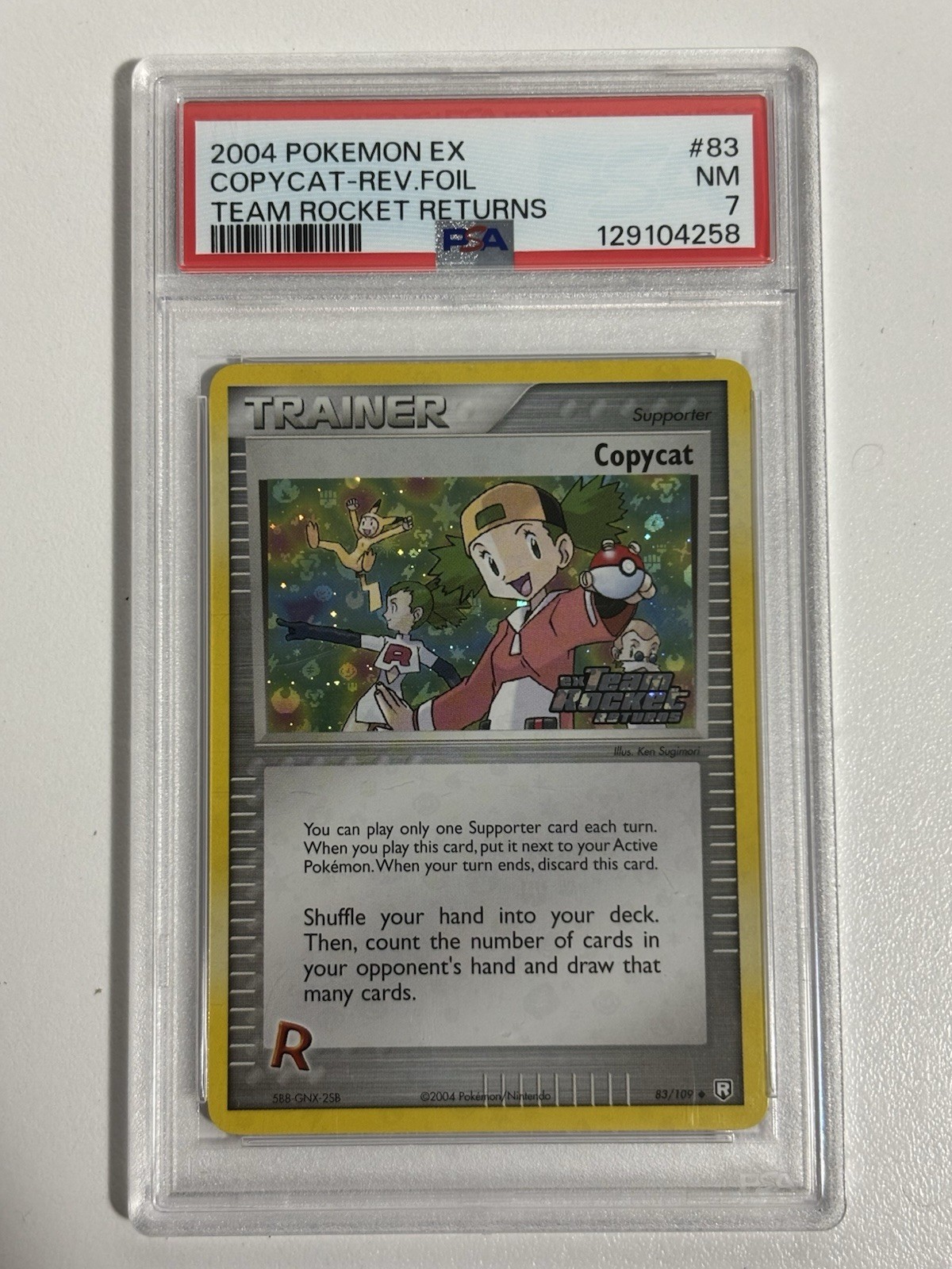 PSA 7 - Copycat Reverse Foil Stamped (#83, 2004 Pokemon EX Team Rocket Returns)