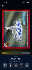 DIGITAL Topps BUNT 1991 Topps Baseball Derek Jeter Red Chrome Signature Auto /5